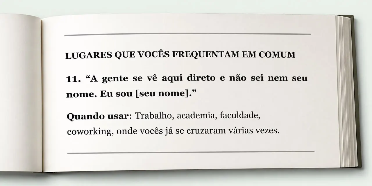 Página do guia com exemplo de forma de iniciar conversa